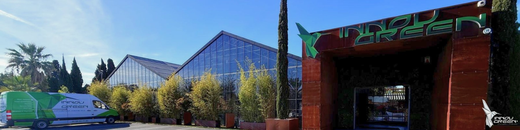 Entrée/Devanture de notre magasin Innov Green